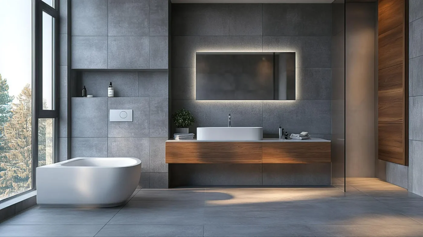 ผนังห้องน้ำแผ่นยิปซัมทนชื้น