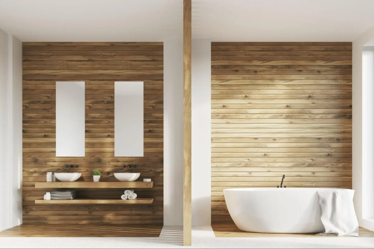 ผนังห้องน้ำไม้ฝาเฌอร่า