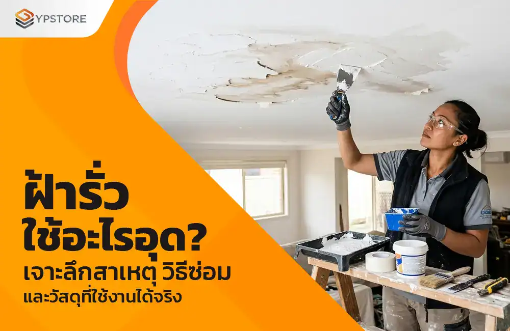 ฝ้ารั่ว ใช้อะไรอุด